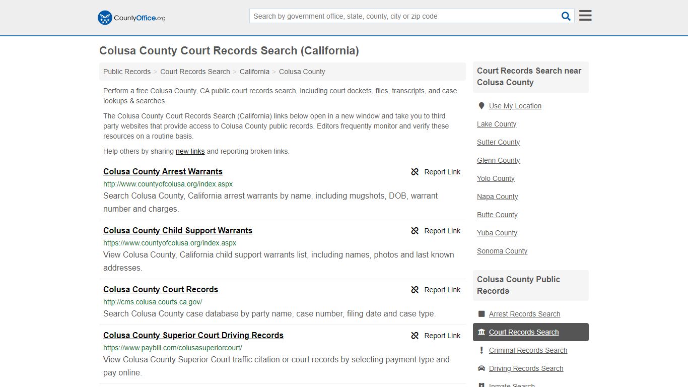 Colusa County Court Records Search (California) - County Office