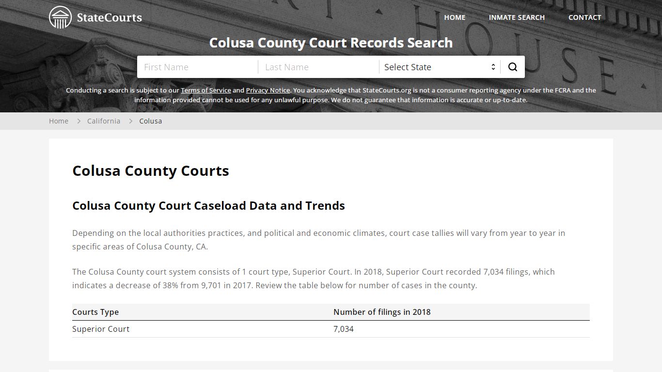 Colusa County, CA Courts - Records & Cases - StateCourts