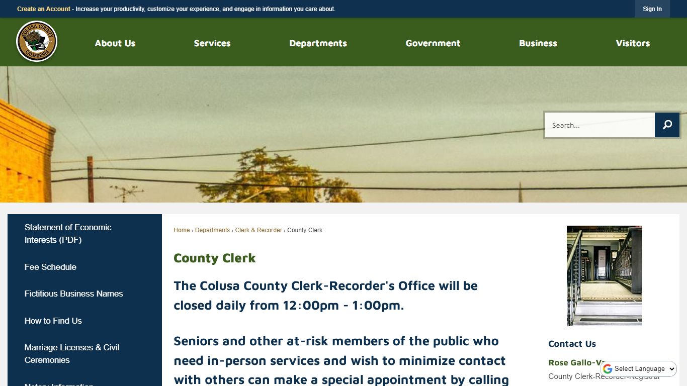 County Clerk | Colusa County, CA - Official Website